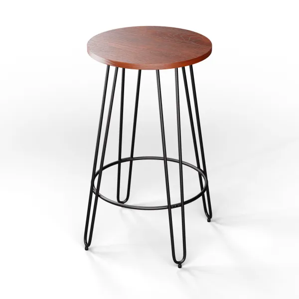 Blumfeldt Bistro stôl, Hamilton, Ø60cm, drevený oceľový rám