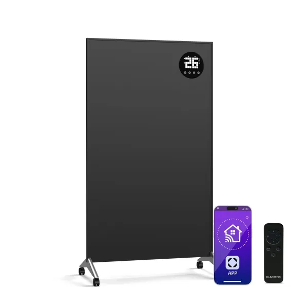 Klarstein Wonderwall Smart Bornholm Infračervený ohrievač | 800 W | Inteligentné ovládanie | montáž na stenu | LED-Displej