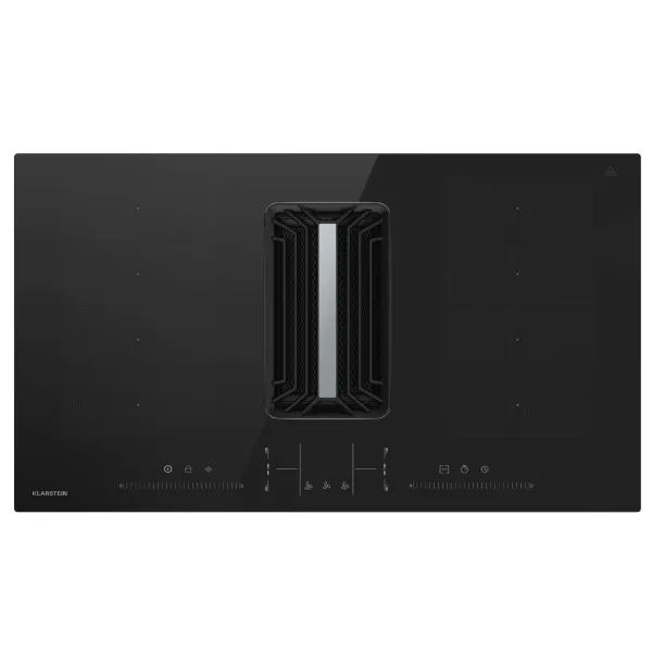 Klarstein AirJet FlexPro Down Air System | Indukčná varná doska + odsávač pár | Flexzóna | Booster