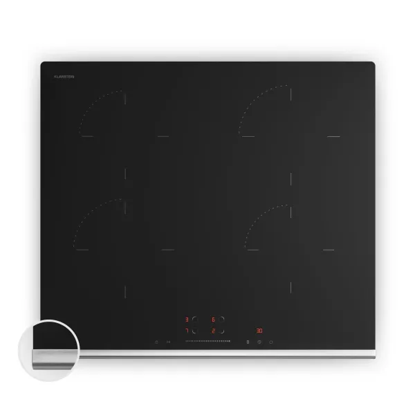 Klarstein Verosteel indukčná varná doska | Elegantná, minimalistická, výkonná | 4 varné zóny | 7400 W | 60 cm