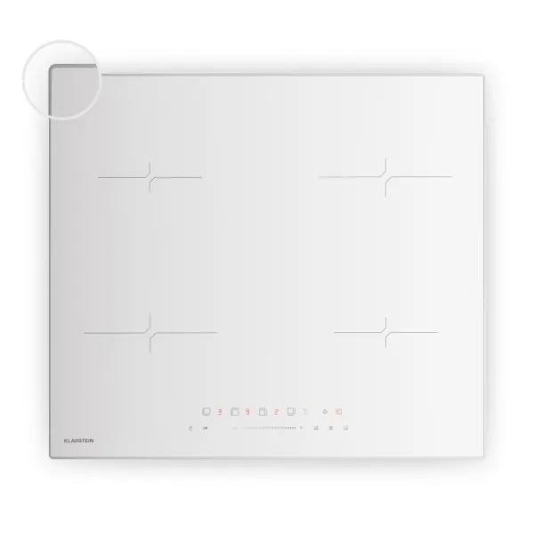 Klarstein Velaire indukčná varná doska, elegantná, minimalistická, výkonná, 4 varné zóny, 7000 W, 60 cm