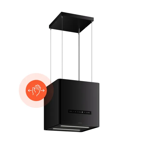 Klarstein Nexture voľne visiaca ostrovná digestorová kapucňa | A++ | 40 cm | 661 m³/h | čierna
