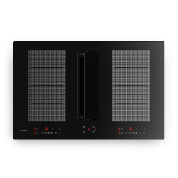 Klarstein ChefFusion indukčná varná doska s odsávačom pár | 4 varné zóny | 7200 W | 504,3 m³/h | 80 cm