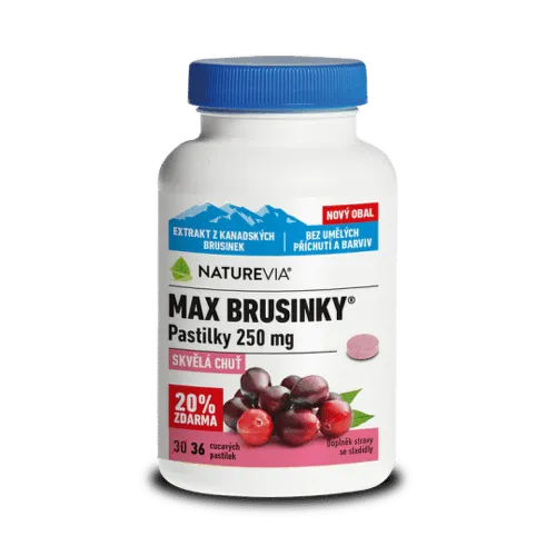 NATUREVIA Max brusnice 250 mg 36 pastiliek