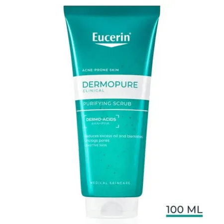 EUCERIN Dermopure clinical čistiaci scrub pleť so sklonom k akné 100 ml