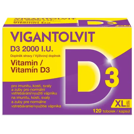 VIGANTOLVIT Vitamín D3 2000 IU 120 kapsúl