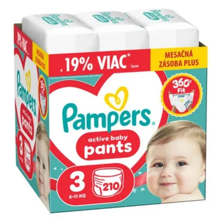 PAMPERS Pampers active baby pants 3  6-11kg 210 ks