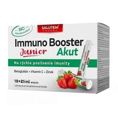 Immuno Booster Akut Junior s jahodovou príchuťou SALUTEM 10 x 25 ml