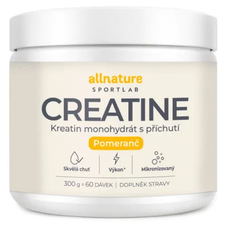 ALLNATURE Sportlab creatine monohydrát prášok s príchuťou pomaranč 300 g