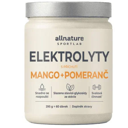 ALLNATURE Sportlab elektrolyty prášok s príchuťou mango + pomaranč 295 g