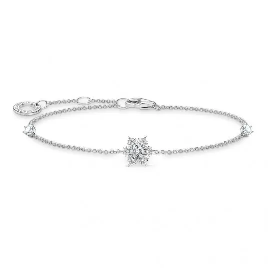 THOMAS SABO náramok Snowflake with white stones A2082-051-14-L19v