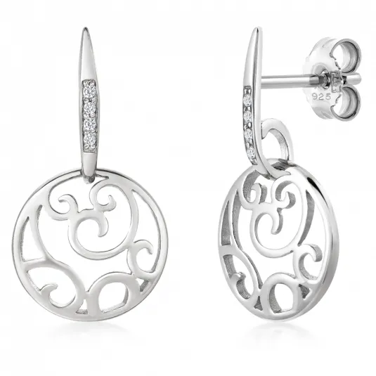 SOFIA strieborné náušnice s ornamentom MO76288/21