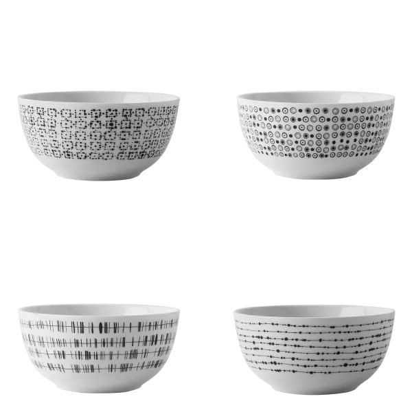 Miska na cereálie 14 cm set 4 ks - Basic Dots - 490823