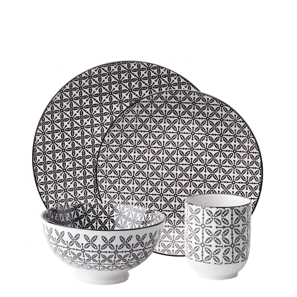 Porcelánový set 24 ks – Gaya Elements Wood - W0093