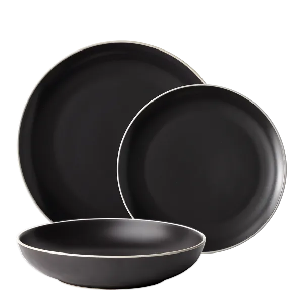 Set tanierov 18 ks — Elements Yin & Yang black - W0224