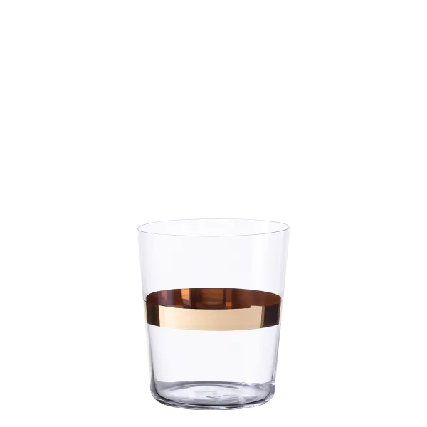 Poháre Tumbler s pruhom v zlatej farbe 440 ml set 6 ks - 21st Century Glas Lunasol META Glass - 322174