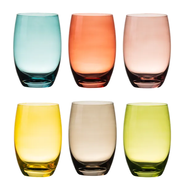Poháre Tumbler farebné 460 ml 6 ks — Optima Glas Lunasol - 322837