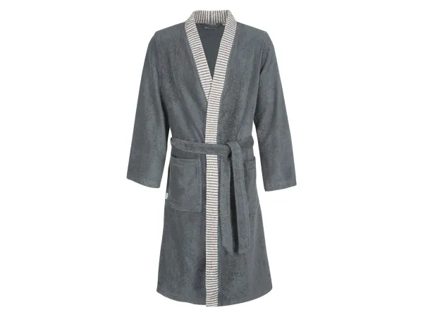 Egeria Pánsky župan «Bruno», kimono, čistá bavlna, rôzne veľkosti. (tmavosivá, S)