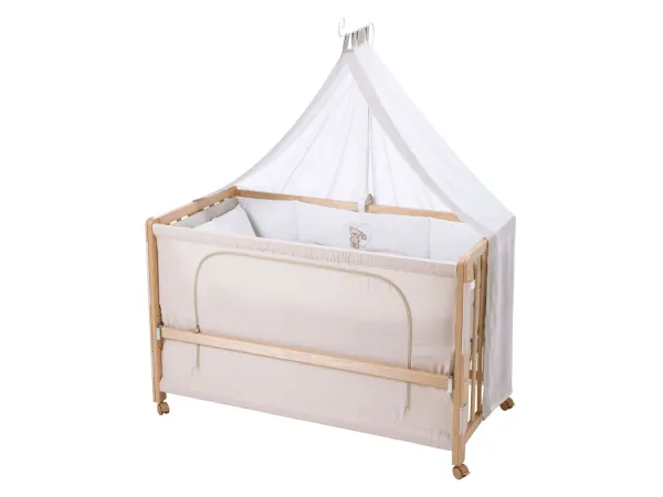 ROBA Detská posteľ »Room Bed«, 60 x 120 cm. (medvedík so srdiečkom, prírodná)
