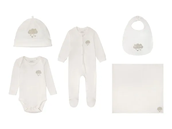 LUPILU® Detská unisex súprava, 5-dielna s vysokým podielom biobavlny. (62/68)