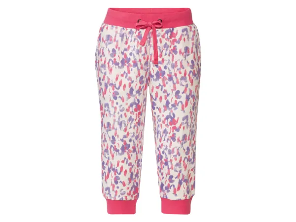 ESMARA® Dámske capri nohavice, štandardná výška pásu, s bavlnou. (vzor, S (36/38))