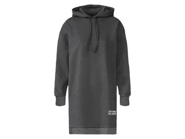ESMARA® Dámske voľnočasové šaty v oversize vzhľade (tmavosivá, S (36/38))