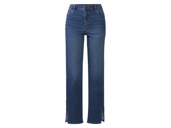 ESMARA® Dámske džínsy, Skinny Fit, vysoký pás. (tmavomodrý denim, 36)