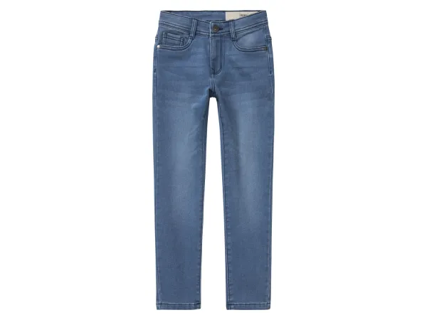 PEPPERTS!® Chlapčenské teplákové džínsy, Skinny Fit, s bavlnou. (modrá, 152)