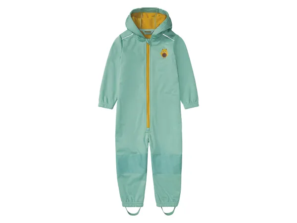 LUPILU® Detský batoľaťový nepremokavý ahrabací overal Softshell, zateplený. (petrolejová, 110/116)