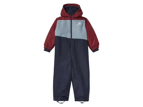 LUPILU® Detská kombinéza na sneh s kapucňou pre bábätká a batoľatá. (červená/navy modrá, 80)
