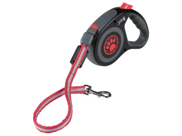 ZOOFARI® Vodítko pre psov s navíjacím mechanizmom (malý, ružová)