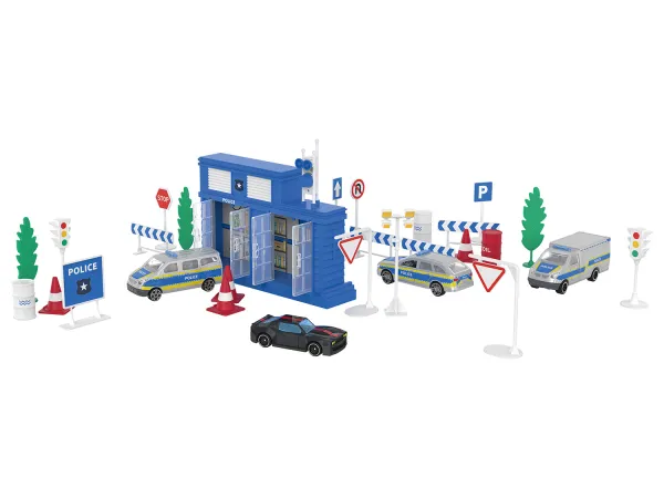 PLAYTIVE Hracia súprava Die Cast Racers (policajná stanica)