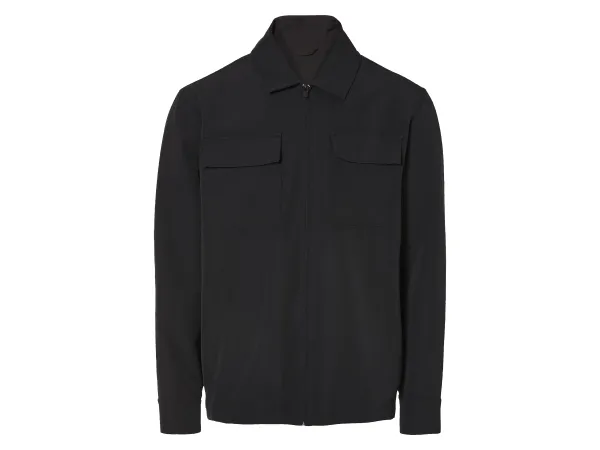 LIVERGY® Pánska bunda s kentovým golierom (čierna, XL (56/58))