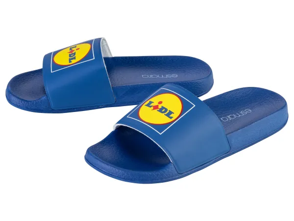 ESMARA® Dámske kúpacie šľapky s Lidl potlačou (modrá, 36)