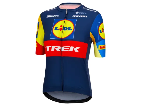 SANTINI Tím Lidl-Trek 2024, dámsky krátky rukáv dres (XL)