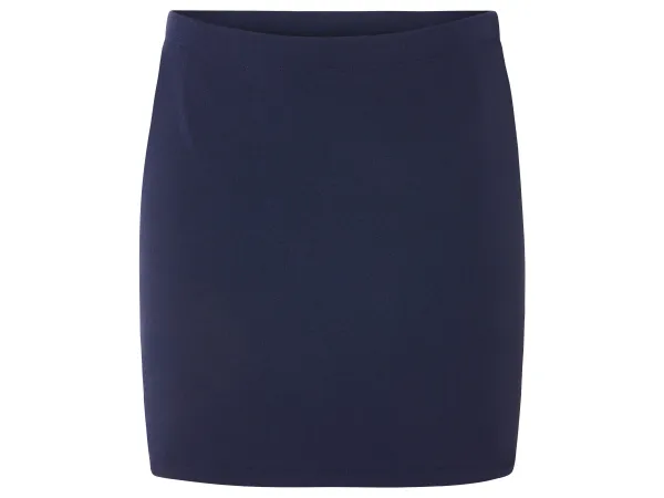 ESMARA® Dámska minisukňa, obtiahnutý strih. (navy modrá, S)