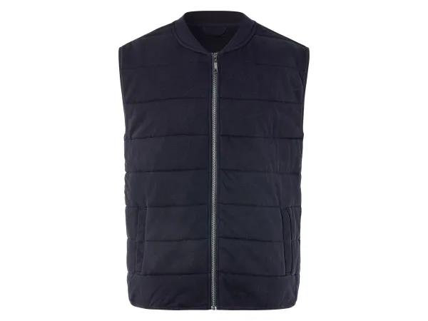 LIVERGY® Pánska prešívaná vesta, s bavlnou. (navy modrá, M (48/50))