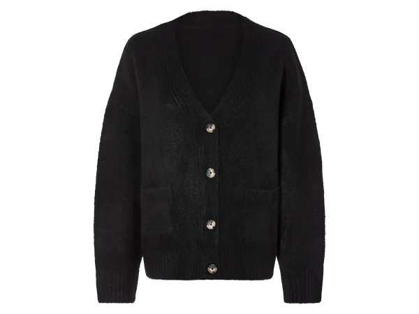 ESMARA® Dámsky cardigan v oversize vzhľade (čierna, XS (32/34))
