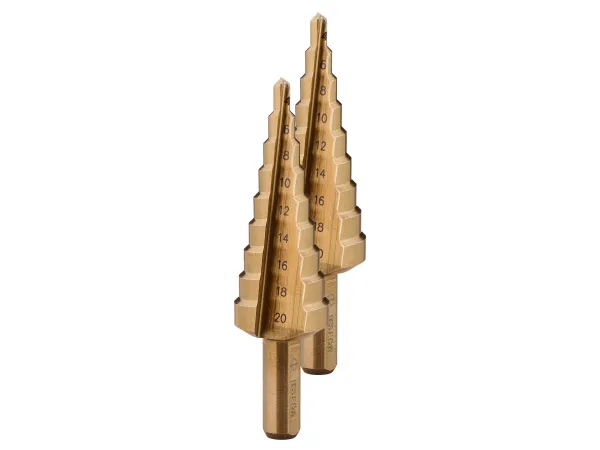 PARKSIDE PERFORMANCE® Stupňovitý vrták / HSS vrták z ocele (stupňovité vrtáky 4 – 20 mm, 2 kusy)