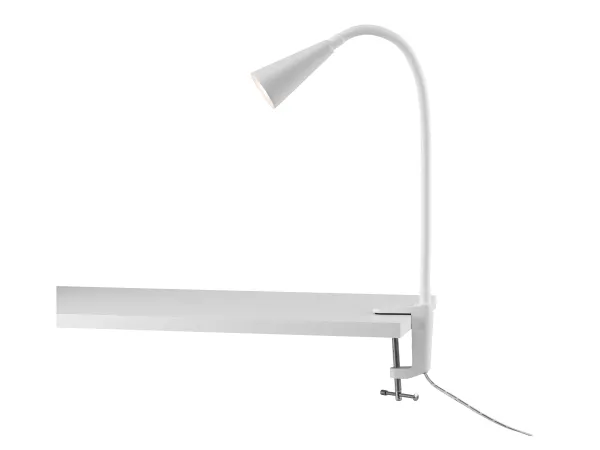 LIVARNO HOME LED svorka, s flexibilným kovovým krkom. (upínacie svietidlo, biela)