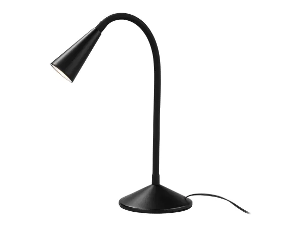 LIVARNO HOME LED-stolová lampa s flexibilným kovovým krkom. (čierna)