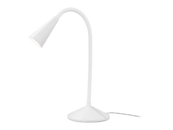 LIVARNO HOME LED-stolová lampa s flexibilným kovovým krkom. (biela)