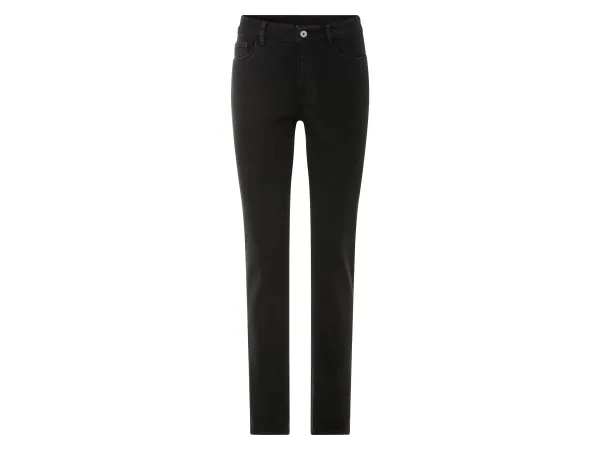 ESMARA® Dámske džínsy, Slim Fit, normálny pás. (čierna, 34 (krátka dĺžka))