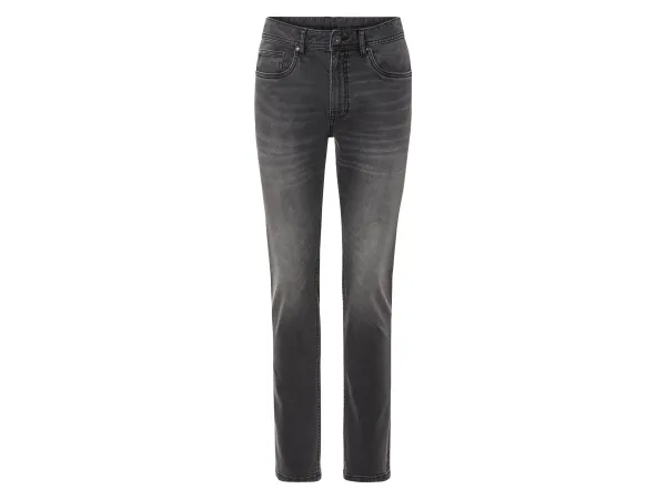 LIVERGY® Pánske džínsy, slim fit, normálna výška pásu. (tmavosivá, 52 (36/30))