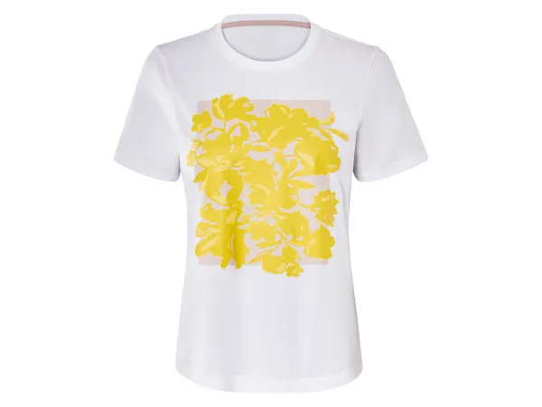 ESMARA® Dámske T-shirt, z čistej bavlny. (biela, S (36/38))