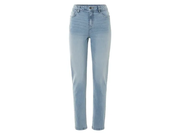 ESMARA® Dámske džínsy, Straight Fit, normálny pás. (bledomodrá, 36 (bežná dĺžka))