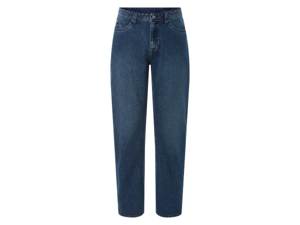 LIVERGY® Pánske džínsy, Relaxed Fit, normálna výška pásu. (modrá, 52 (36/32))
