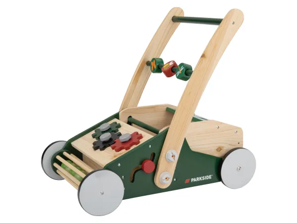 PLAYTIVE Drevená kosačka na trávu/podporný vozík
