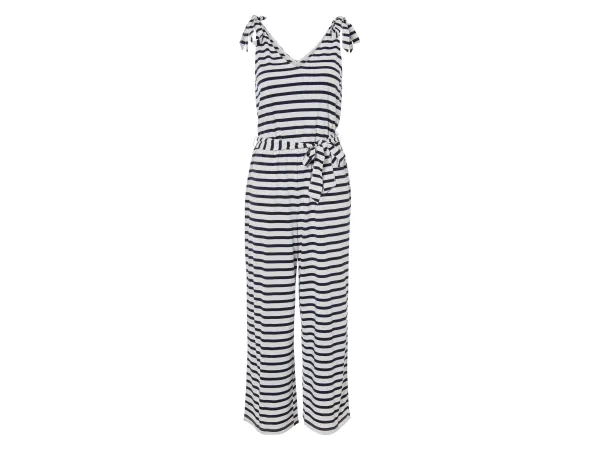 ESMARA® Dámsky overal s bočnými vreckami (biela/navy modrá, M (40/42))