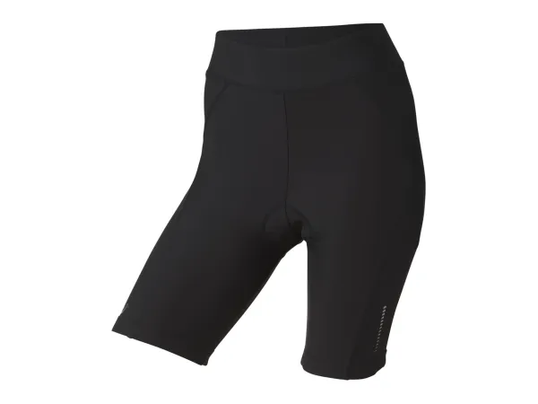 CRIVIT Dámske funkčné capri / cyklistické nohavice, so sedacou vložkou. (čierna, S (36/38))